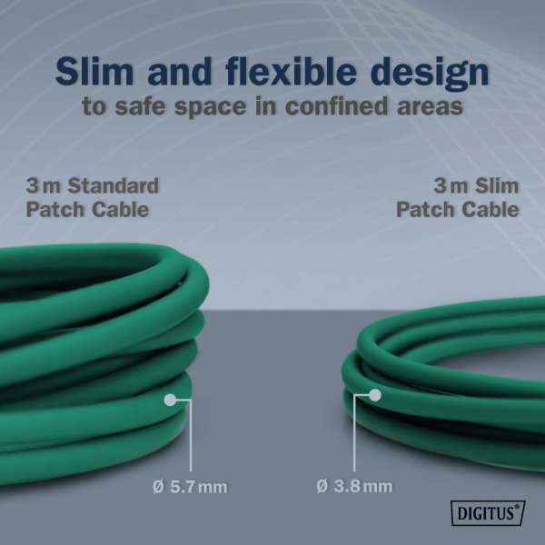 Digitus CAT6A F-FTP Patch Cable 1m Green