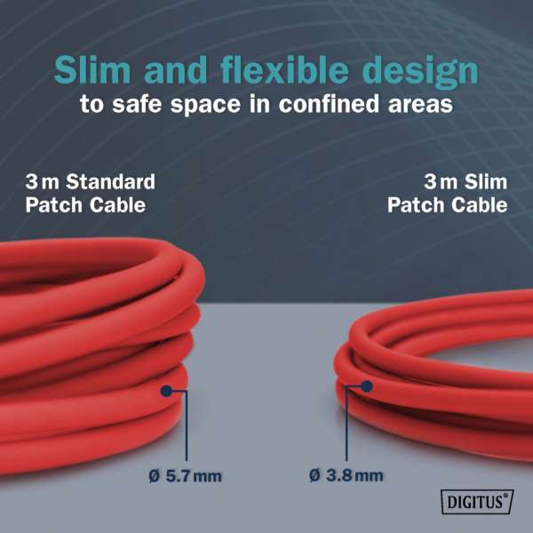 Digitus CAT6A F-FTP Patch Cable 1m Red
