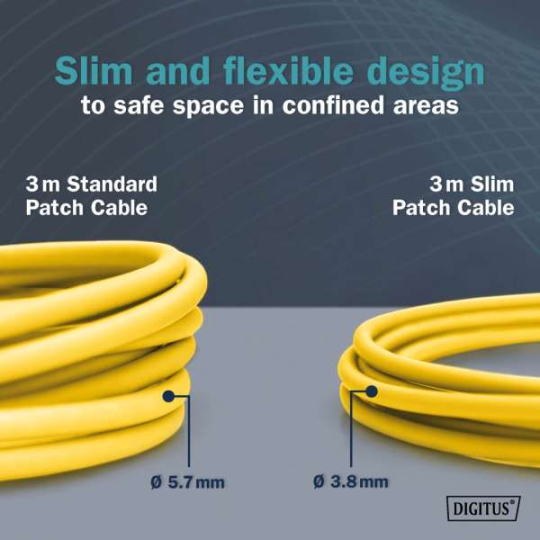 Digitus CAT6A F-FTP Patch Cable 2m Yellow