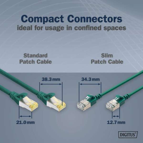 Digitus CAT6A F-FTP Patch Cable 3m Green