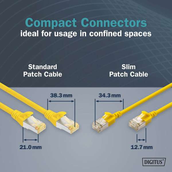 Digitus CAT6A F-FTP Patch Cable 5m Yellow