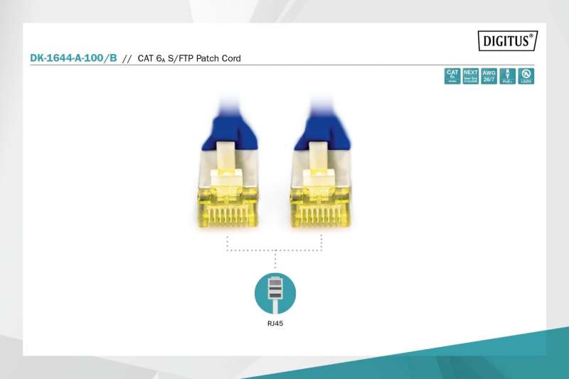 Digitus CAT6A S-FTP Patch Cable 10m Blue
