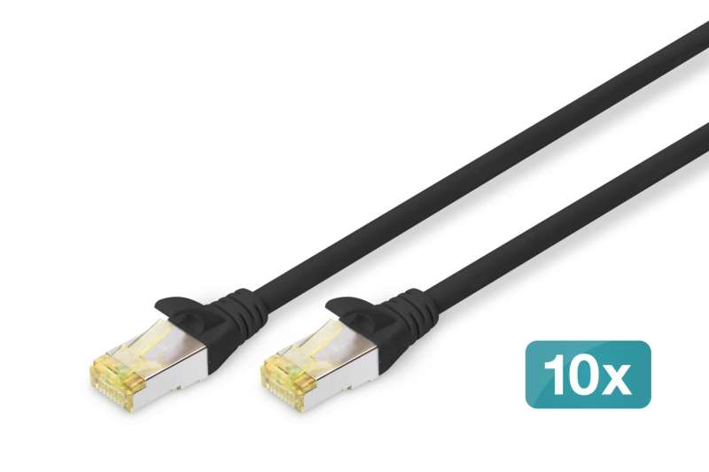 Digitus CAT6A S-FTP Patch Cable 2m Black (10db)
