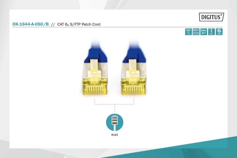 Digitus CAT6A S-FTP Patch Cable 5m Blue