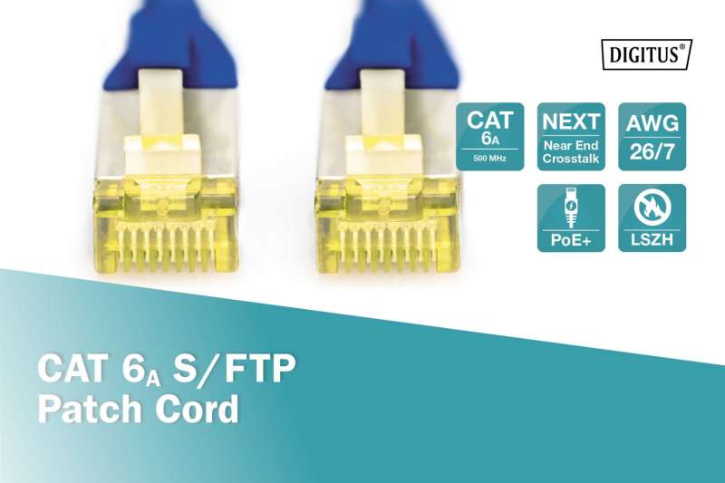 Digitus CAT6A S-FTP Patch Cable 7m Blue
