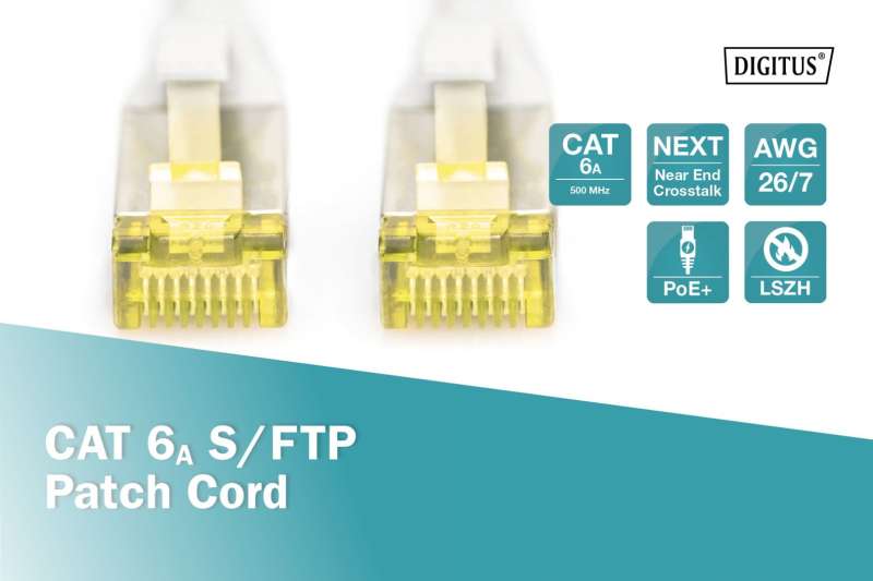 Digitus CAT6A S-FTP Patch Cable 7m Grey
