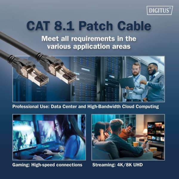 Digitus CAT8.1 S-FTP Patch Cable 2m Black