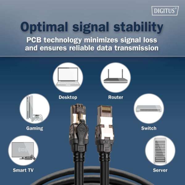 Digitus CAT8.1 S-FTP Patch Cable 2m Black