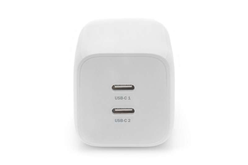 Digitus DA-10063 USB-C Charger 2-port, 65W GaN White