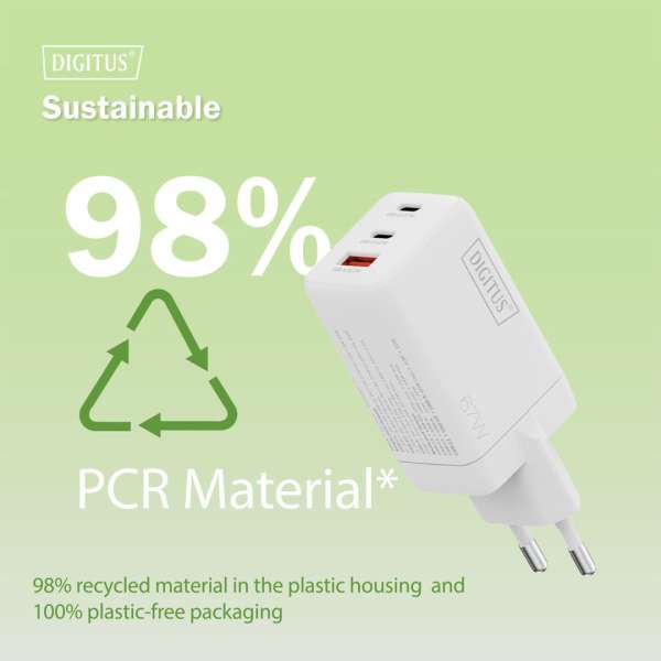 Digitus DA-10303 67W USB GaN Charger White