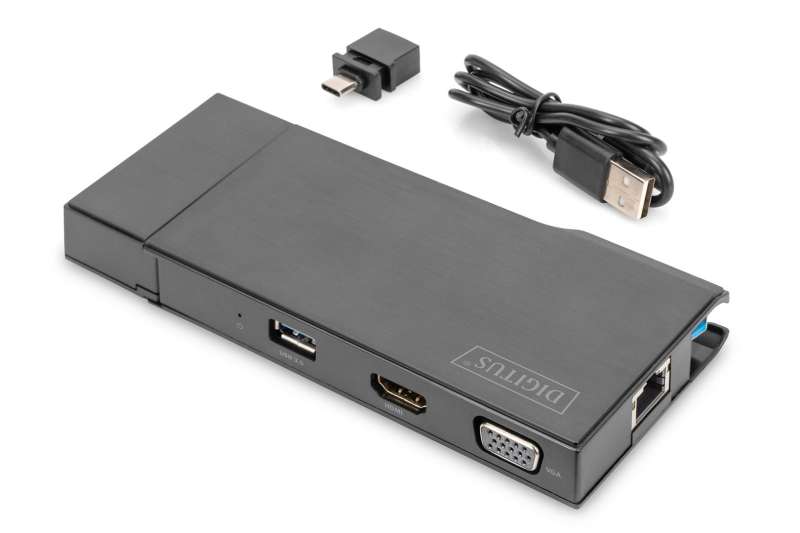 Digitus 7in1 Universal Docking Station Black