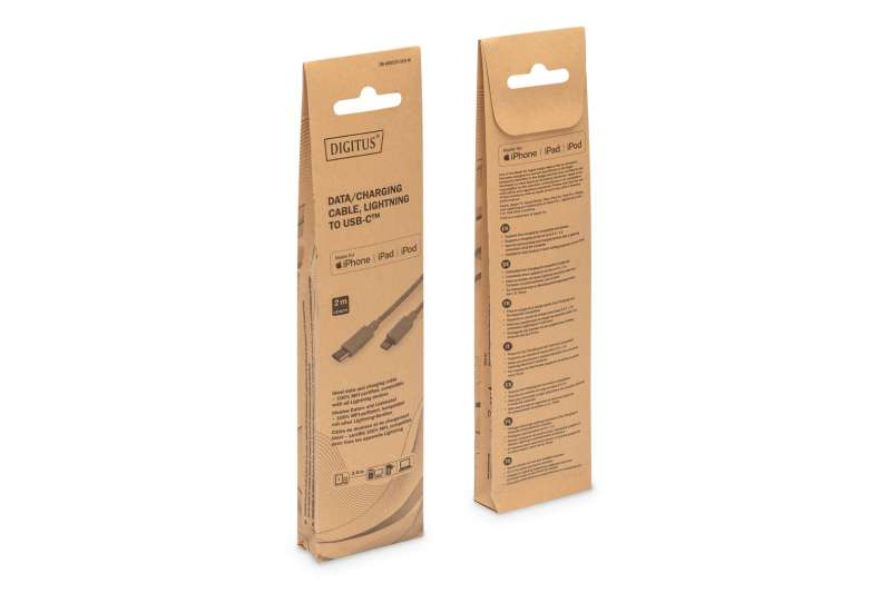 Digitus Data / Charger Cable USB-C - Lightning MFI 2m White