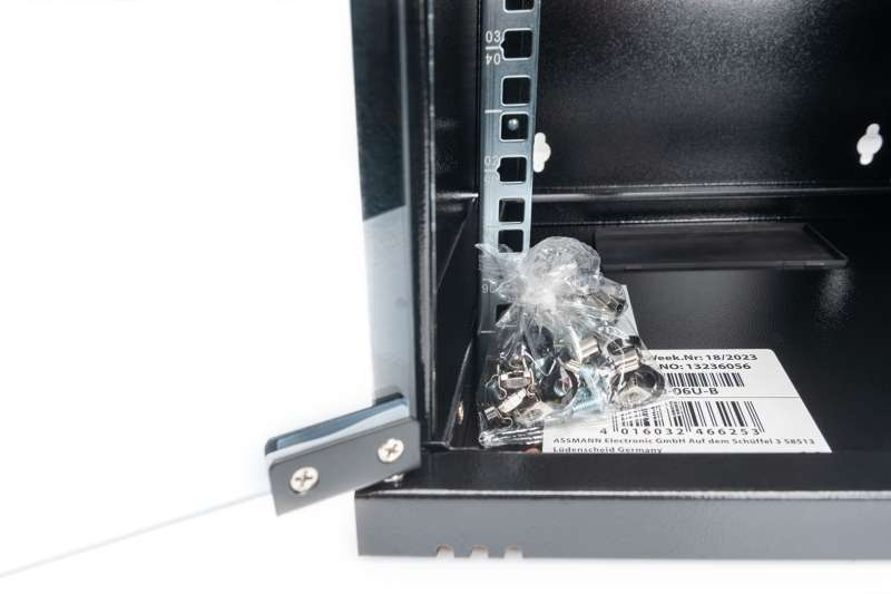 Digitus DN-10-06U-B Falra szerelhető Rackszekrény Black