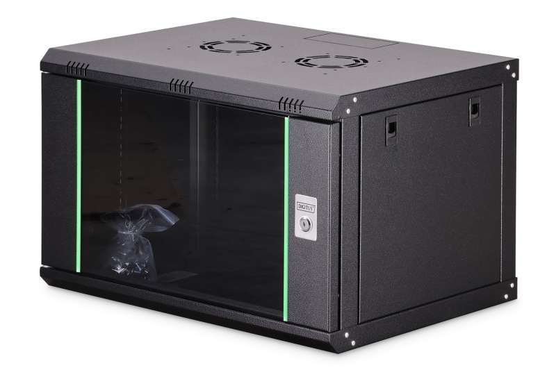 Digitus DN-19 07-U-EC-SW Falra szerelhető Rackszekrény Black