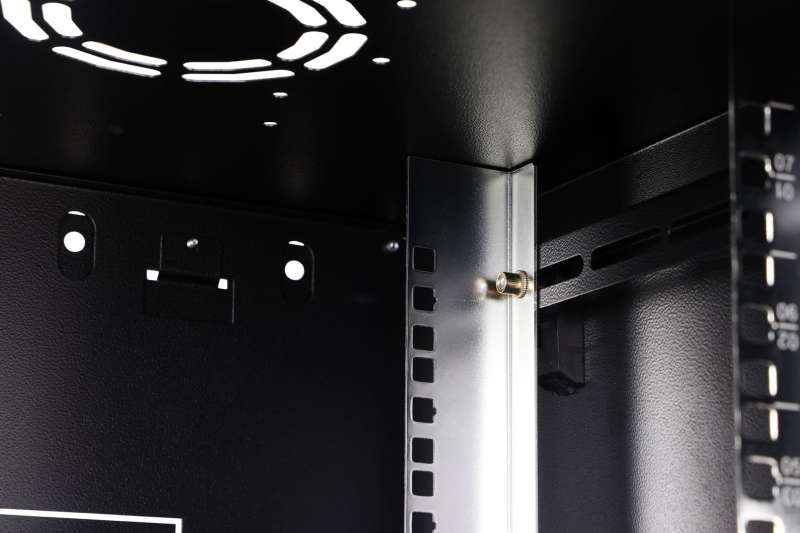 Digitus DN-19 07-U-EC-SW Falra szerelhető Rackszekrény Black