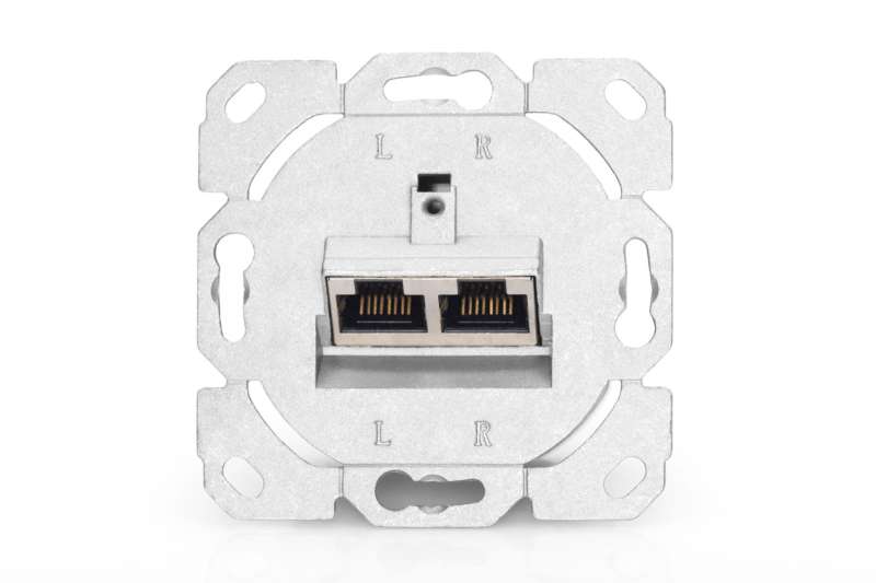 Digitus DN-9007-1 csatlakozóaljzat 2 x RJ-45 White
