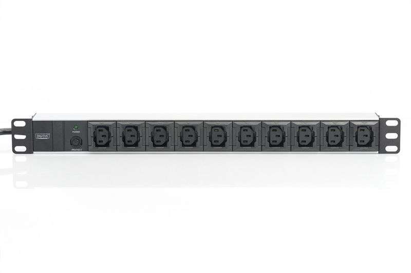 Digitus DN-95404 Túlfeszültségvédő Kapcsolóval 10DIN 2m Black