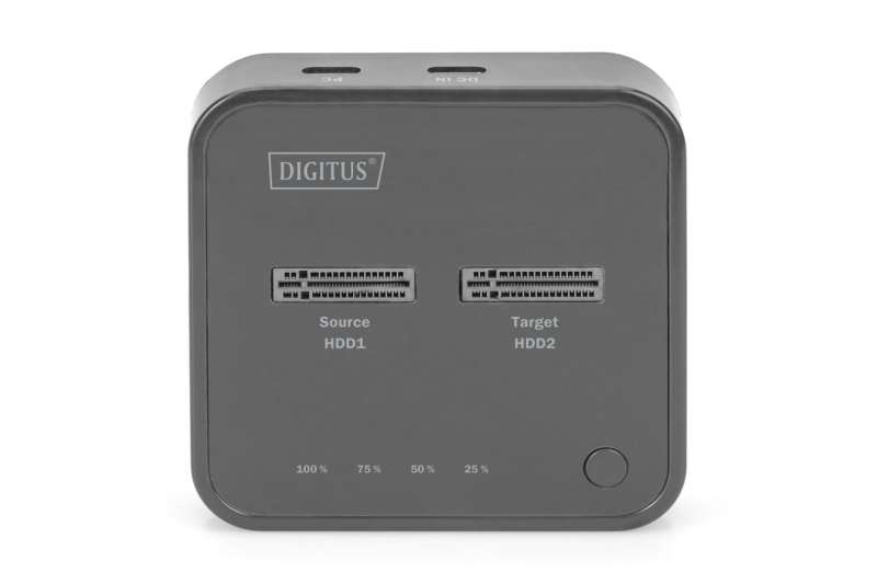 Digitus Dual M.2 NVMe SSD Docking Station with Offline Clone Function USB-C Black