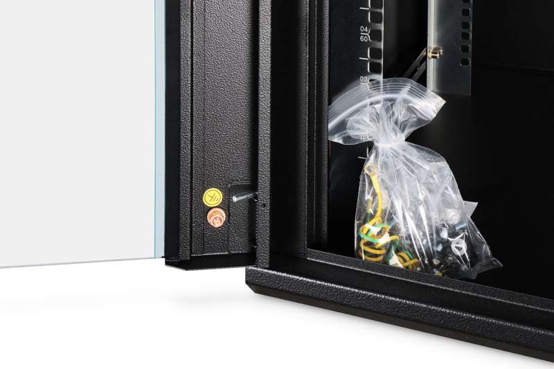 Digitus Dynamic DN-37111 19" 12U Falra szerelhető Rackszekrény Black