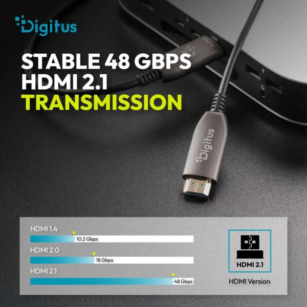 Digitus HDMI AOC Hybrid Fiber Optic Cable UHD 8K 60m Black