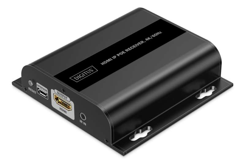 Digitus HDMI IP PoE Receiver 4K/60Hz Black
