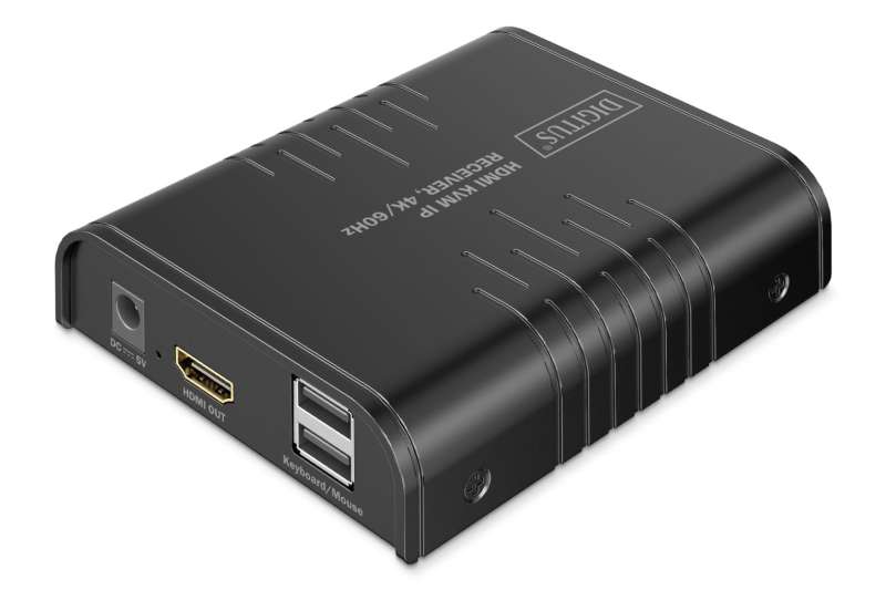 Digitus HDMI KVM IP Receiver 4K/60Hz Black