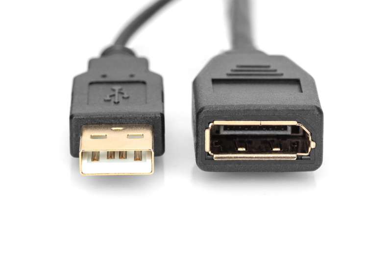 Digitus HDMI M to DP F with external Power 4K@30Hz. 0,2m Black