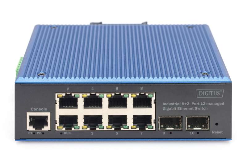 Digitus Industrial 8+2 -Port L2 managed Gigabit Ethernet Switch