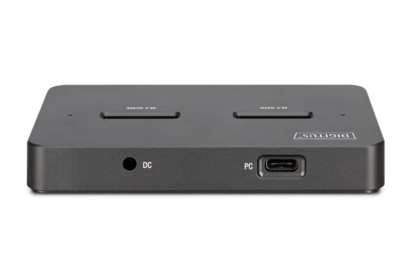 Digitus M.2 NVMe + M.2 SATA SSD Docking Station with SD Express Card Reader USB-C Black