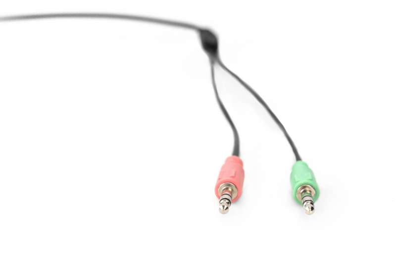 Digitus On Ear Office Headset with Noise Reduction 2x3.5 mm Stereo Black