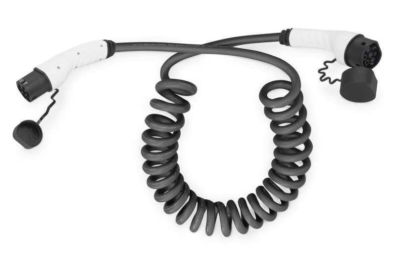 Digitus Spiral EV charging cable Type 2 to Type 2 10m Black