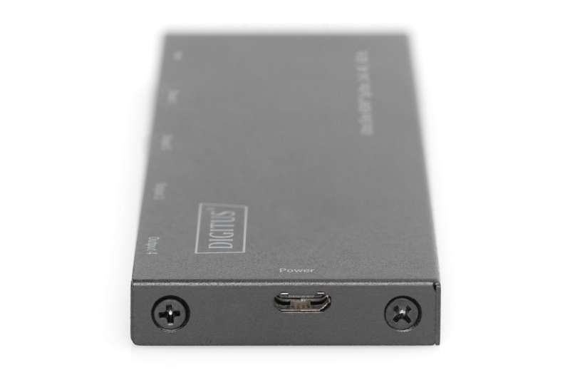 Digitus Ultra Slim HDMI Splitter, 1x4, 4K/60Hz HDR, HDCP 2.2, 18 Gbps, Micro USB powered