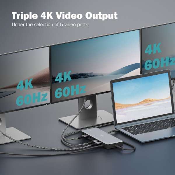 Digitus 13in1 USB-C Docking Station Silver