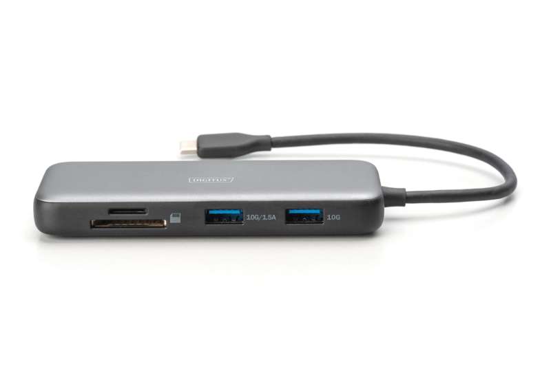 Digitus 8in1 USB-C docking station Grey