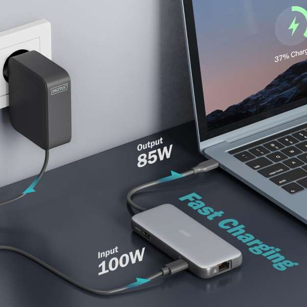 Digitus 7in1 USB-C Docking Station Black