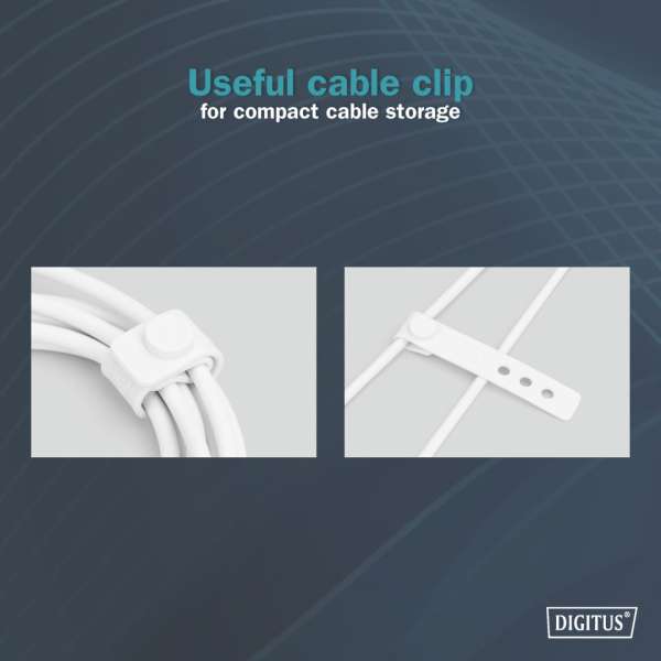 Digitus USB-C Silicone charging cable USB-A to USB-C USB 2.0 60W 0,5m White