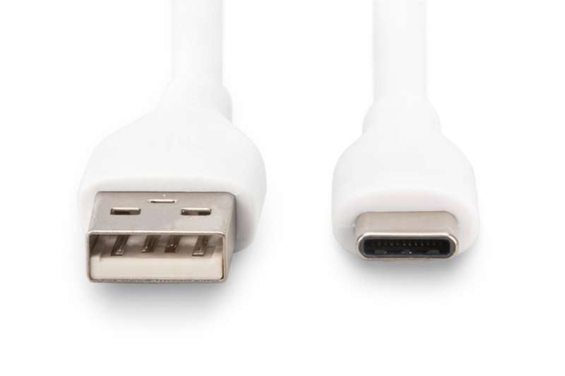 Digitus USB-C Silicone charging cable USB-A to USB-C USB 2.0 60W 2m Black