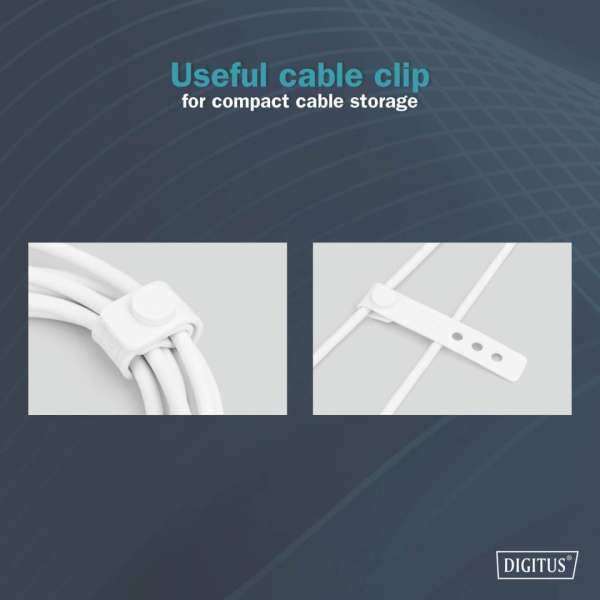 Digitus USB-C Silicone charging cable USB-C to USB-C USB 2.0 60W 1m White