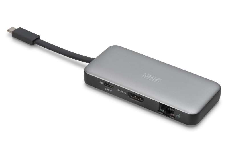Digitus 7in1 USB-C Travel Docking Station Silver