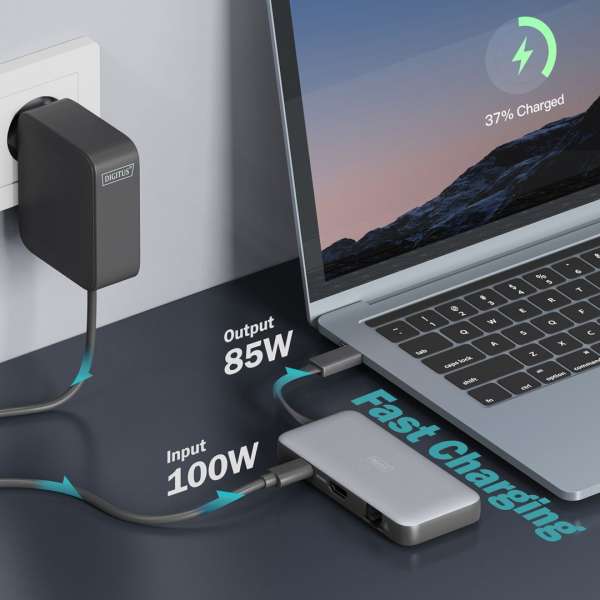 Digitus 7in1 USB-C Travel Docking Station Silver