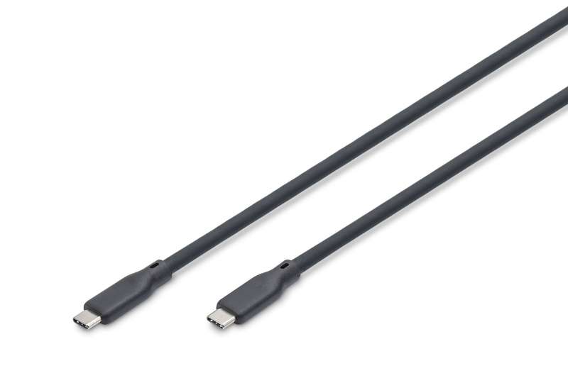 Digitus USB Silicone connection cable USB-C to USB-C USB 3.2 Gen1 5G 4K 100W 2m Black