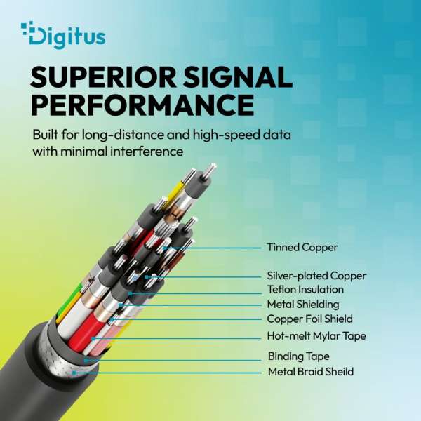 Digitus USB Silicone connection USB-C - USB-C cable 1m Black