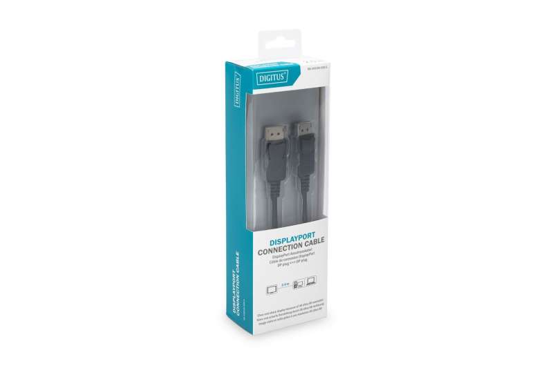 Assmann DisplayPort connection cable, DP 1m Black