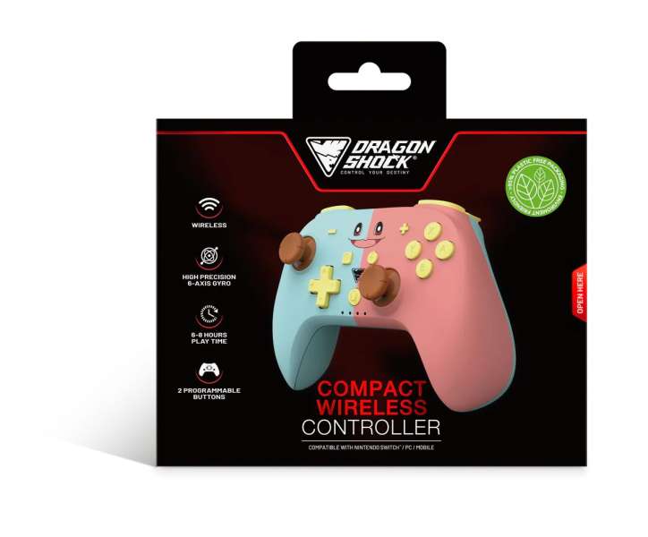 Dragonshock PopTop Bluetooth Gamepad Blue & Pink