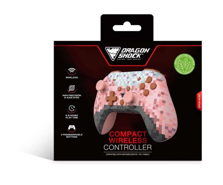 Dragonshock PopTop Bluetooth Gamepad Pink Cube