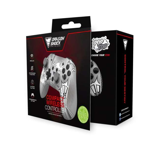 Dragonshock PopTop Compact Wireless Controller for Switch Manga Style