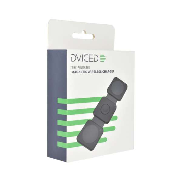 Dviced 3-in-1 Foldable Magnetic Wireless charger Black