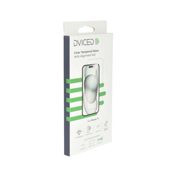 Dviced iPhone 15 Screen Protector with Applicator Clear