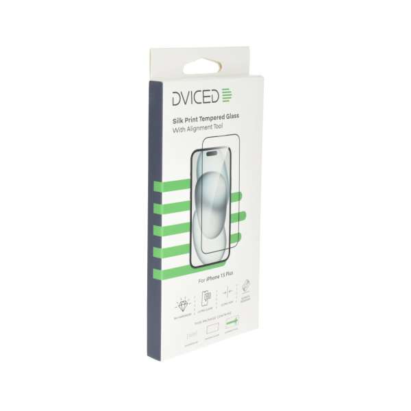 Dviced iPhone 15 Plus Screen Protector with Applicator Silk Print