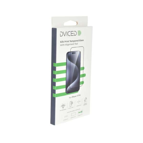 Dviced iPhone 15 Pro Screen Protector with Applicator Silk Print